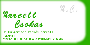 marcell csokas business card