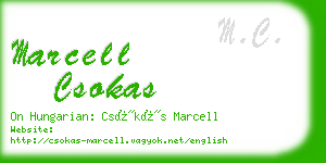 marcell csokas business card